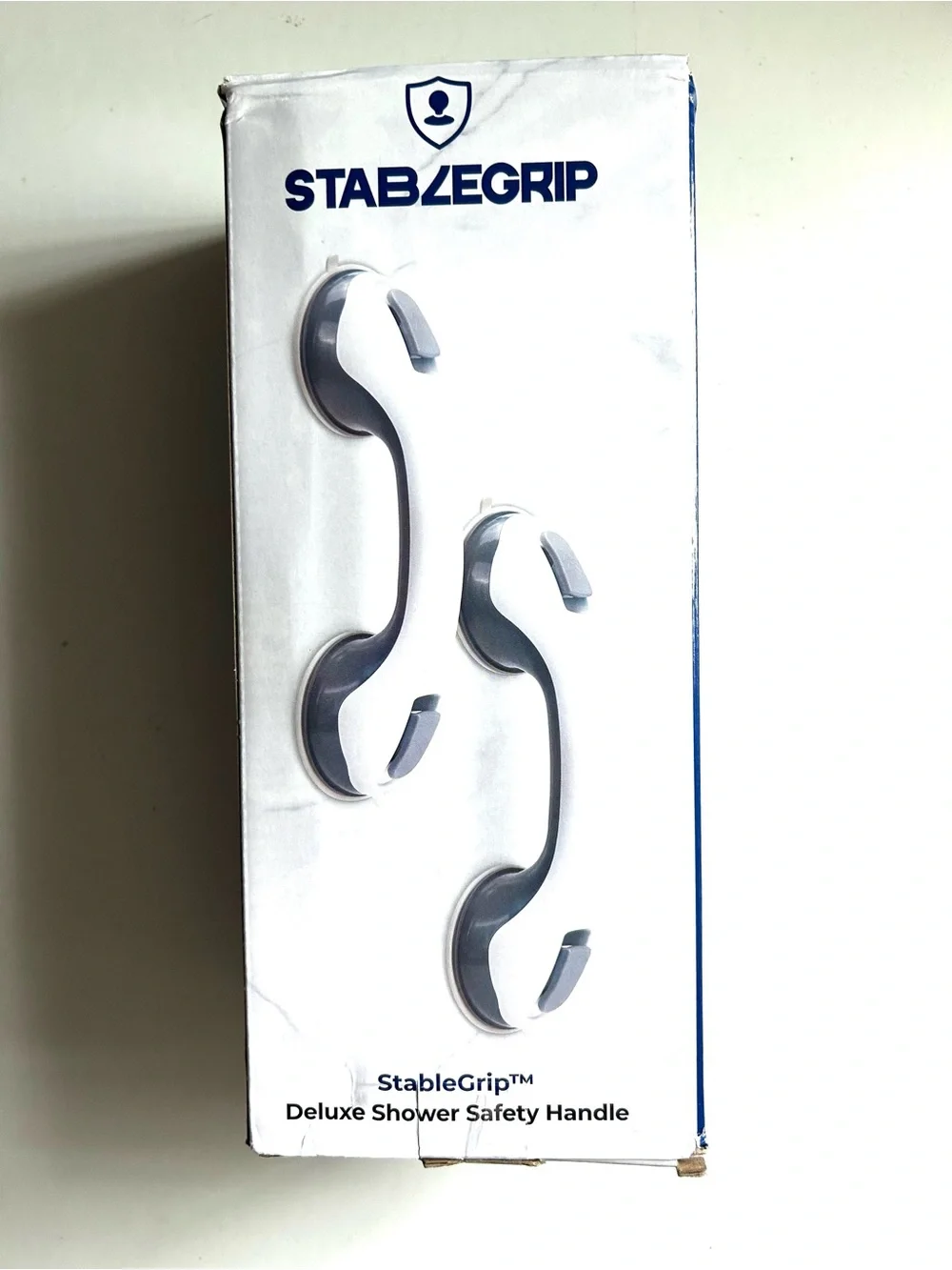 StableGrip Deluxe Shower Safety Handle — White and Gray, New in Box